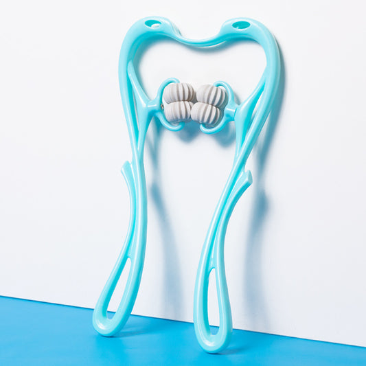 6-Roller Cervical Neck Massager with Jade Scraping Board